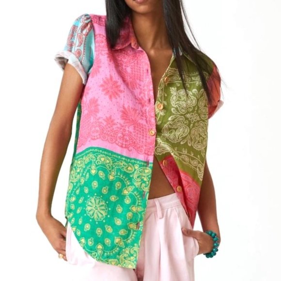 FARM Rio x Anthropologie Printed Surf Shirt - Picture 2 of 9